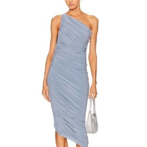 NORMA KAMALI, Diana Midi Dress in Soft Blue